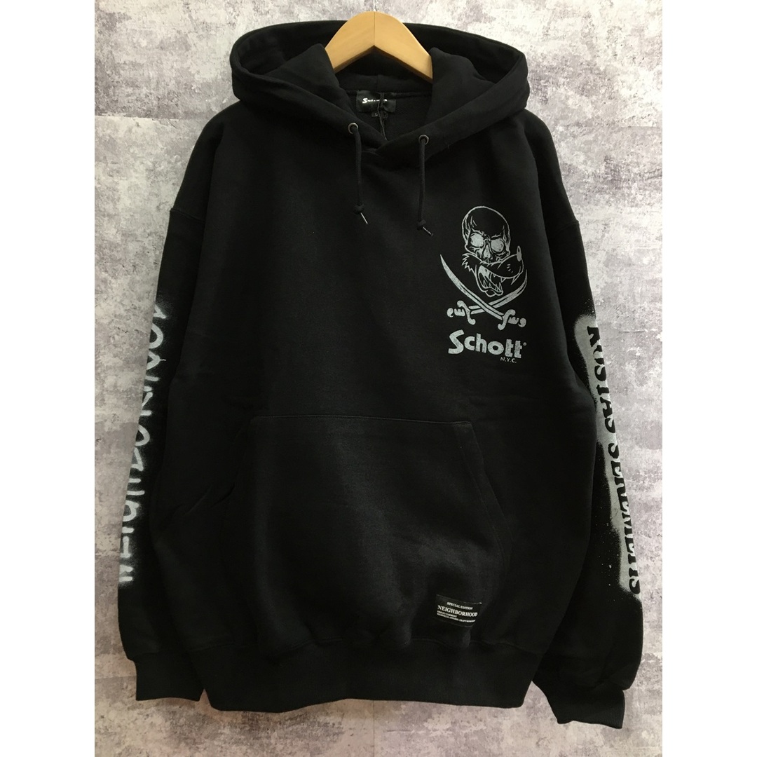 メンズNEIGHBORHOOD NH X Schott X KOSTAS SEREMETIS . SWEATPARKA LS BLACK ネイバーフッド ショット パーカー【3306-004】