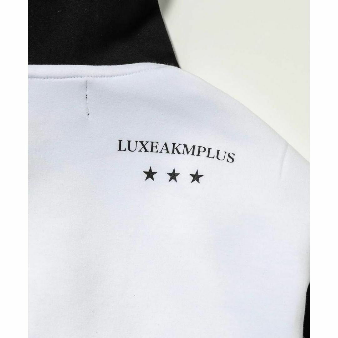 超cool✨ジップパーカー ゴルフ ホワイト メンズ 高級感 袖ロゴ バイカラー メンズのトップス(パーカー)の商品写真