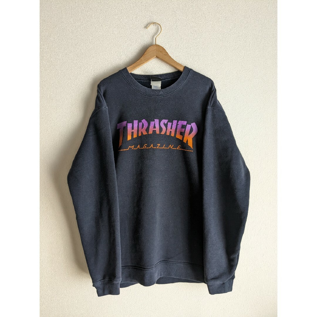 スウェットTHRASHER スラッシャー ロゴプリントクルーネックスウェット