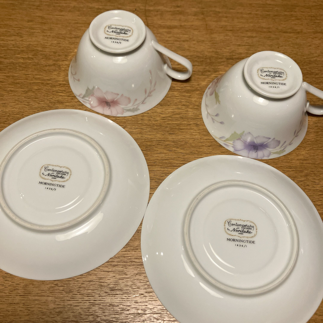 Noritake(ノリタケ)の未使用　Noritake  MORNINGTIDE カップ＆ソーサー ペア インテリア/住まい/日用品のキッチン/食器(食器)の商品写真