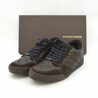 ボッテガヴェネタ(Bottega Veneta)のBOTTEGA VENETA / ボッテガヴェネタ ■ レザー 布 スニーカー 茶 43 替紐 メンズ / MEN / 男性 / ボーイズ / 紳士靴 / クツ / シューズ / SHOES ブランド 中古 [0990009430](スニーカー)