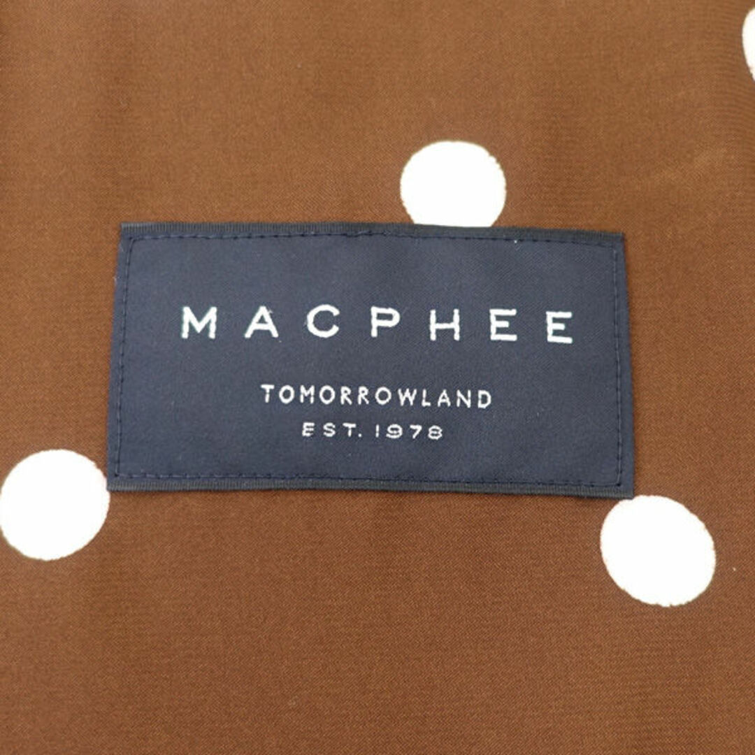 MACPHEE(マカフィー)のMACPHEE × 金子綾 / マカフィー ◆シャツテーラードジャケット/ドット柄/薄手/ブラウン/サイズ36 12-07-91-07931 【レディース/ガールズ/LADY/女性/婦人】 【古着】 レディースファッション【中古】 [0220471779] レディースのジャケット/アウター(ロングコート)の商品写真