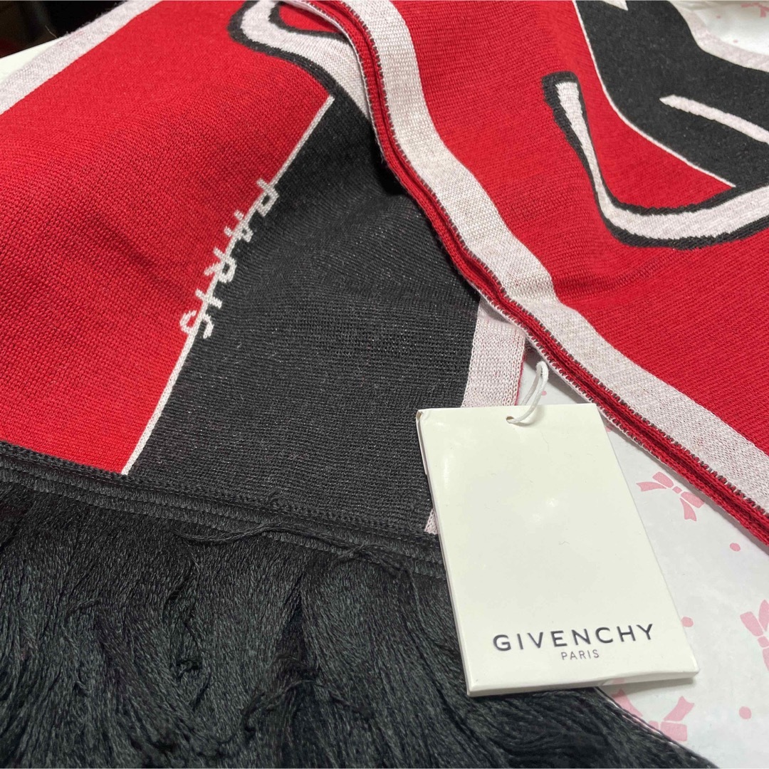 GIVENCHY - 未使用 GIVENCHY ジバンシィ マフラー 赤 ウール ケース プレゼント
