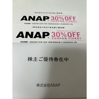 アナップ(ANAP)のANAP 株主優待券　2枚(ショッピング)