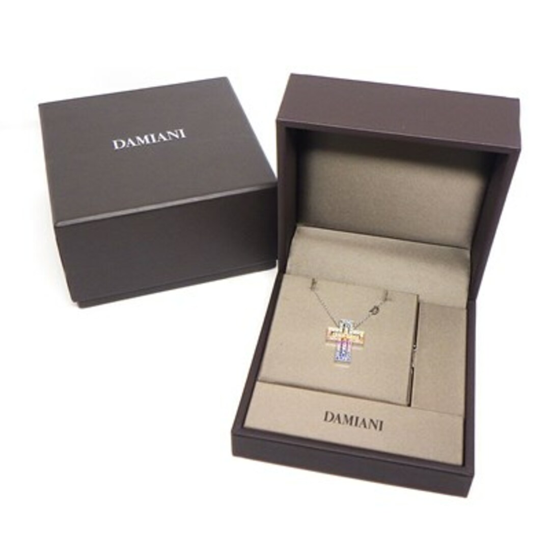 Damiani(ダミアーニ)のダミアーニ DAMIANI ネックレス ベル エポック 20091750 レインボー クロス パヴェ マルチカラー サファイア ダイヤモンド K18WG 【中古】 レディースのアクセサリー(ネックレス)の商品写真