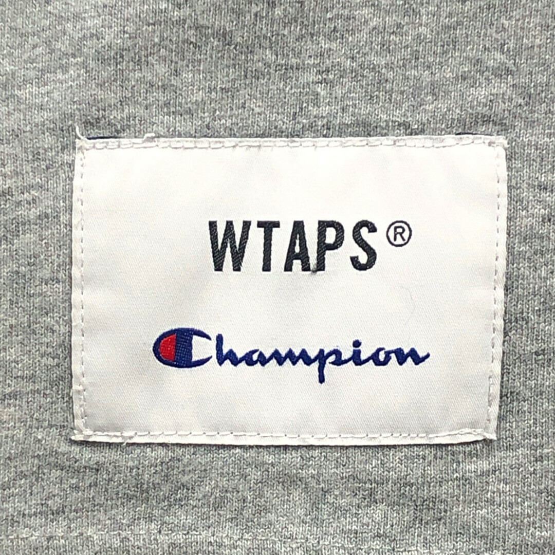 W)taps(ダブルタップス)のWTAPS ダブルタップス × CHAMPION チャンピオン 長袖Ｔシャツ グレー サイズXL 正規品 / B4696 メンズのトップス(Tシャツ/カットソー(七分/長袖))の商品写真