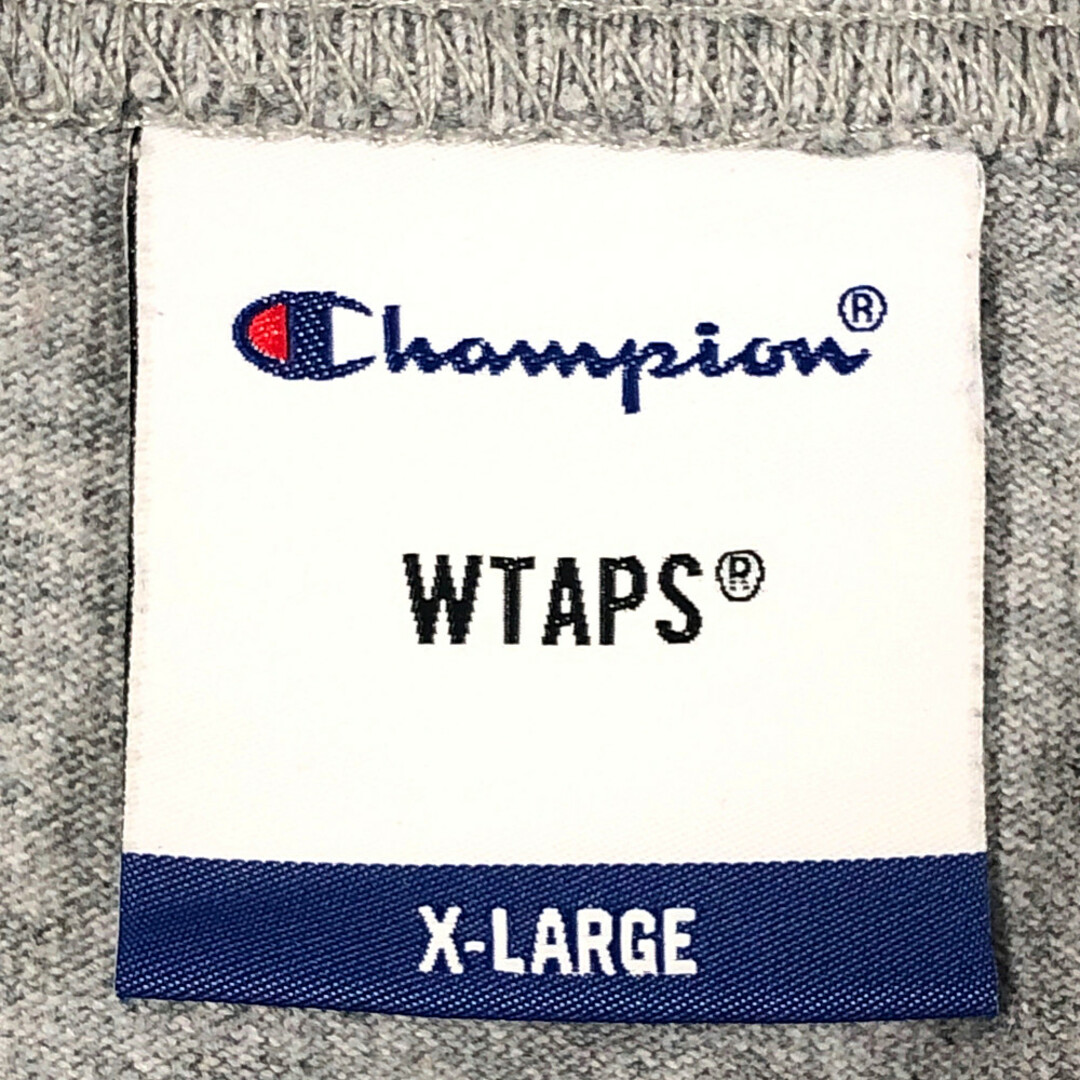 W)taps(ダブルタップス)のWTAPS ダブルタップス × CHAMPION チャンピオン 長袖Ｔシャツ グレー サイズXL 正規品 / B4696 メンズのトップス(Tシャツ/カットソー(七分/長袖))の商品写真