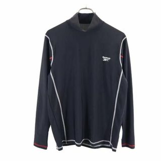 リーボック(Reebok)のリーボック トレーニング 長袖 ハイネック Tシャツ L ブラック Reebok メンズ 古着 【231214】 メール便可(トレーニング用品)