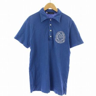 ディースクエアード(DSQUARED2)のDSQUARED2 ポロシャツ カットソー 半袖 ダメージ加工 M 青 ブルー(ポロシャツ)