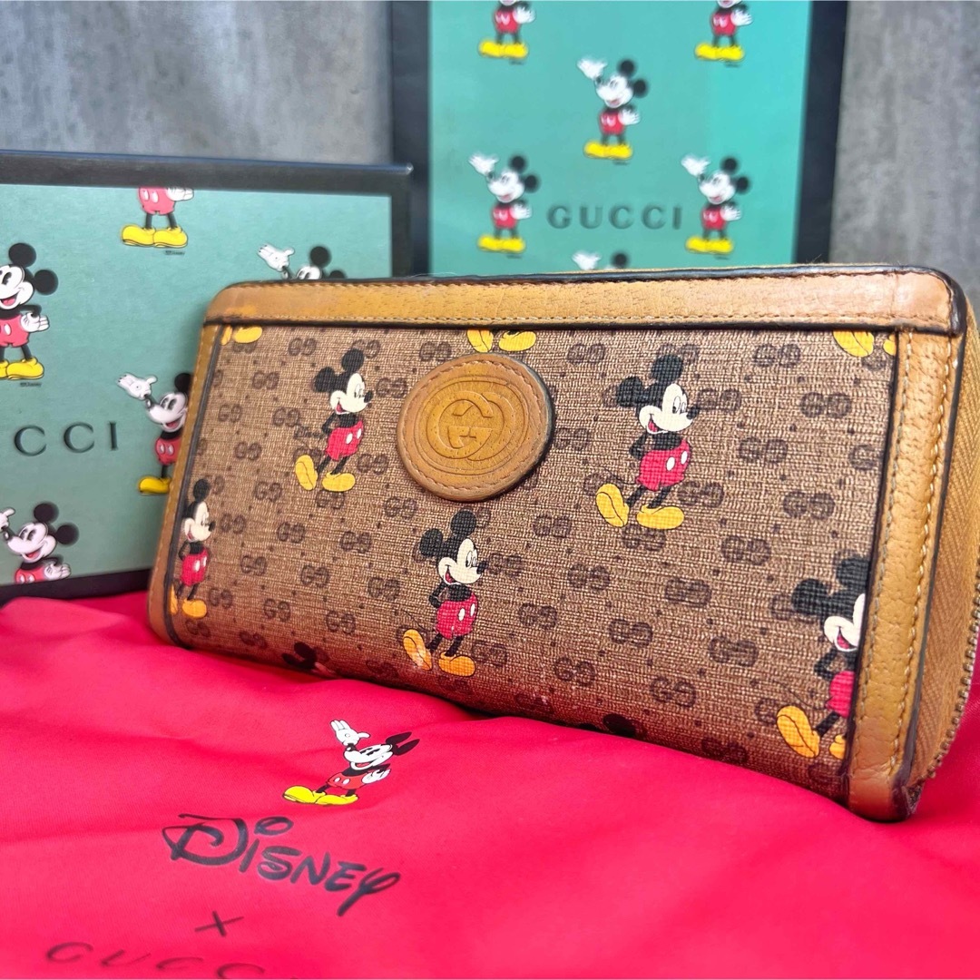 Gucci(グッチ)の完備品✨　限定　GUCCI　Disney　コラボ　ミッキー　長財布　ラウンド レディースのファッション小物(財布)の商品写真