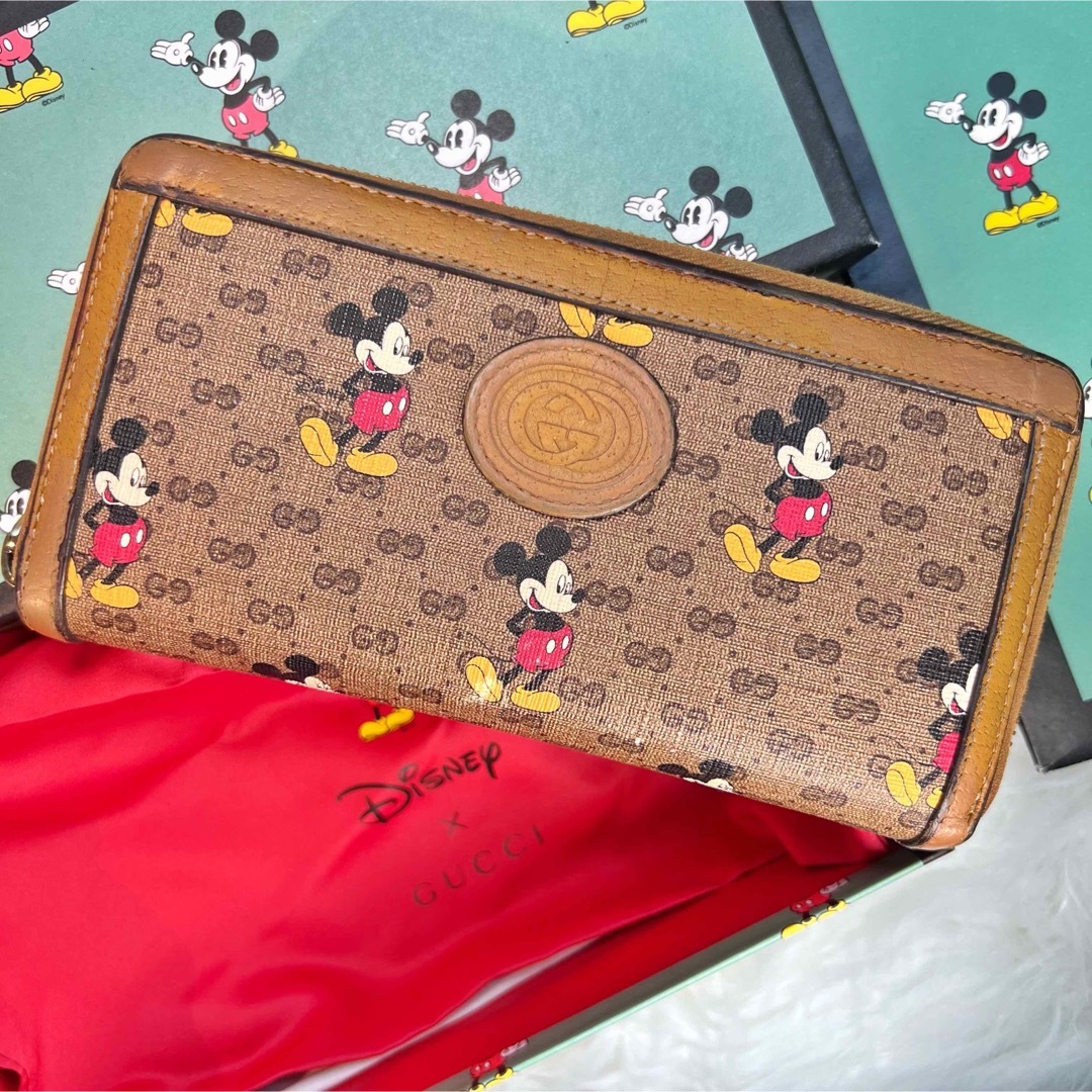 Gucci(グッチ)の完備品✨　限定　GUCCI　Disney　コラボ　ミッキー　長財布　ラウンド レディースのファッション小物(財布)の商品写真