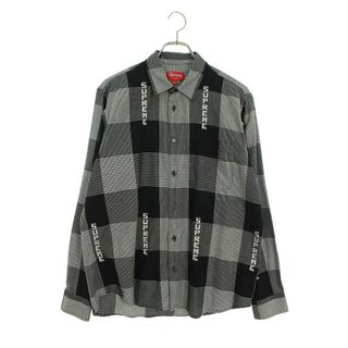 シュプリーム(Supreme)のシュプリーム  20SS  Logo Plaid Shirt ロゴ刺繍チェック長袖シャツ メンズ S(シャツ)