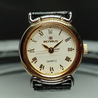 ベンラス(BENRUS)のBUNRUS ベンラス 1Pダイヤ スイス製 ビンテージ(腕時計)