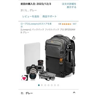 ロープロ(Lowepro)のLowepro] バックパック ファストパック プロ BP250AW III(ケース/バッグ)