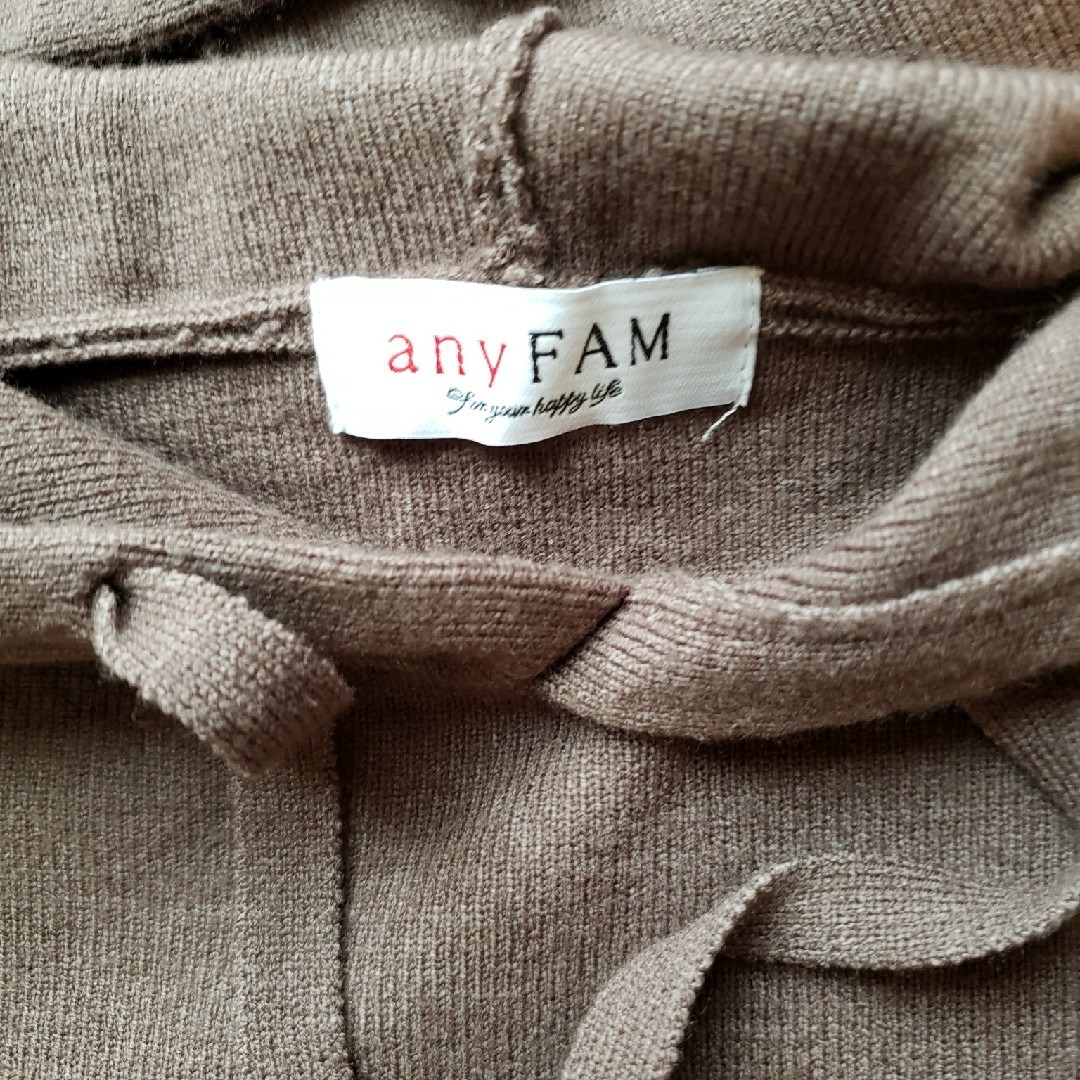 anyFAM(エニィファム)のanyfam マシュマロミラノ　フーディニットパーカー レディースのトップス(ニット/セーター)の商品写真
