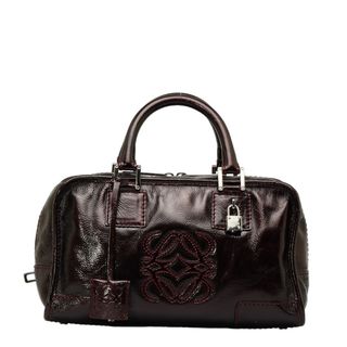 ロエベ(LOEWE)のロエベ アマソナ28 アナグラム ハンドバッグ パテントレザー レディース LOEWE 【1-0128678】(ハンドバッグ)