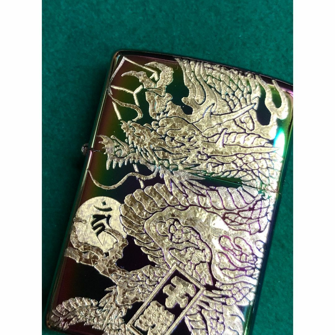 ZIPPO(ジッポー)の辰年ジッポ　スペクトラム マルチカラー 昇り龍・名前・梵字zippo倶利伽羅竜王 メンズのファッション小物(タバコグッズ)の商品写真