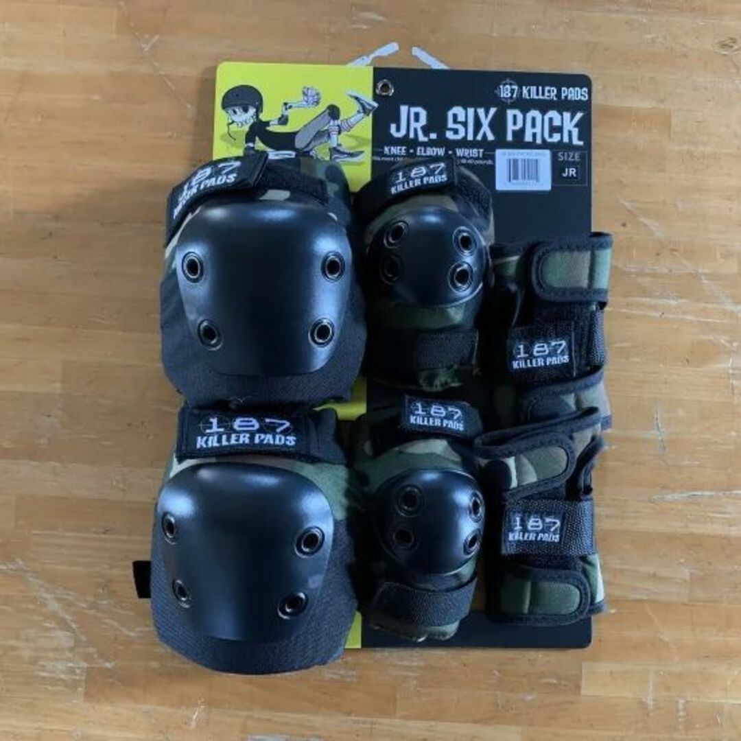 人気新品 187 KILLER PADS【JR SIX PACK】子供用プロテクター カモ