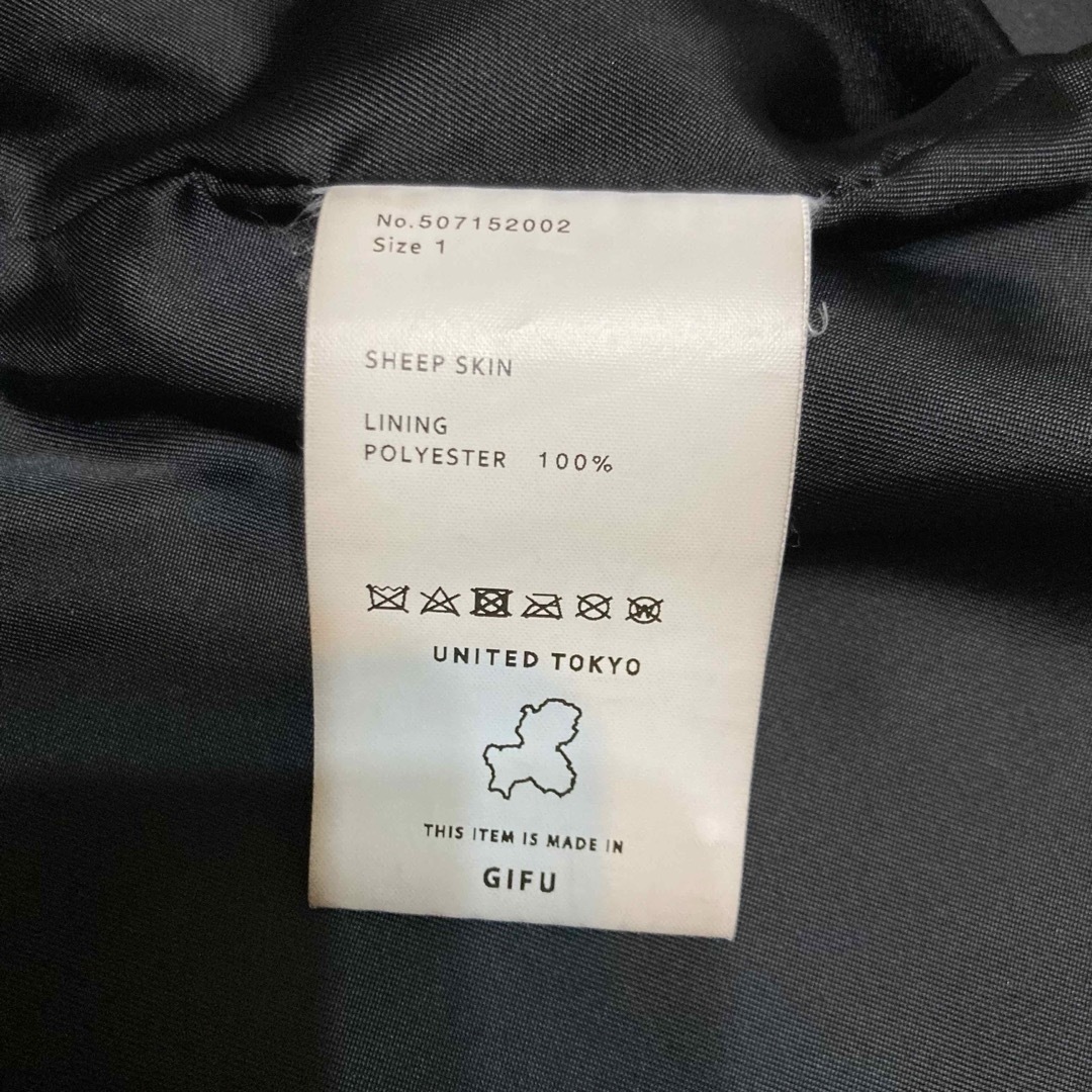 UNITED TOKYO(ユナイテッドトウキョウ)のユナイテッドトウキョウ  ラムレザー セミダブル ライダースジャケット 本革 レディースのジャケット/アウター(ライダースジャケット)の商品写真