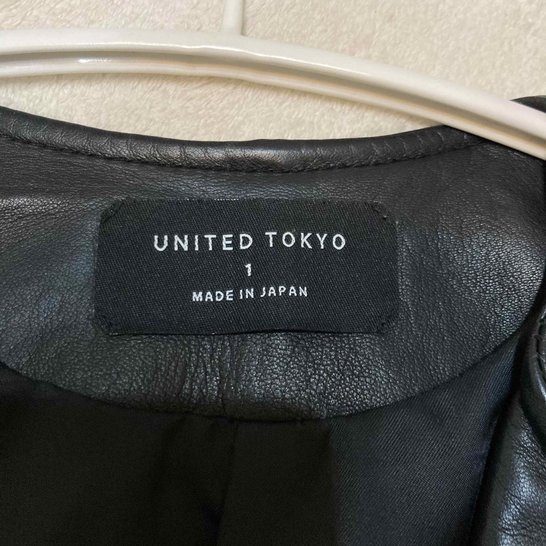 UNITED TOKYO(ユナイテッドトウキョウ)のユナイテッドトウキョウ  ラムレザー セミダブル ライダースジャケット 本革 レディースのジャケット/アウター(ライダースジャケット)の商品写真