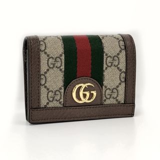 グッチ(Gucci)のGUCCI 二つ折り財布 オフィディア GGスプリーム レザー シェリーライン(財布)