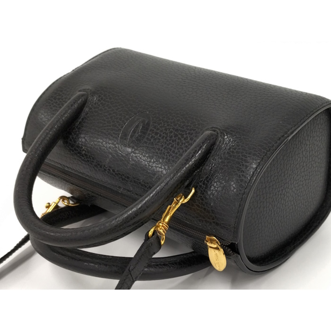 Cartier - Cartier 2WAY ミニボストンバッグ レザー ブラックの Cartier - Cartier 2WAY ミニボストンバッグ レザー ブラックの