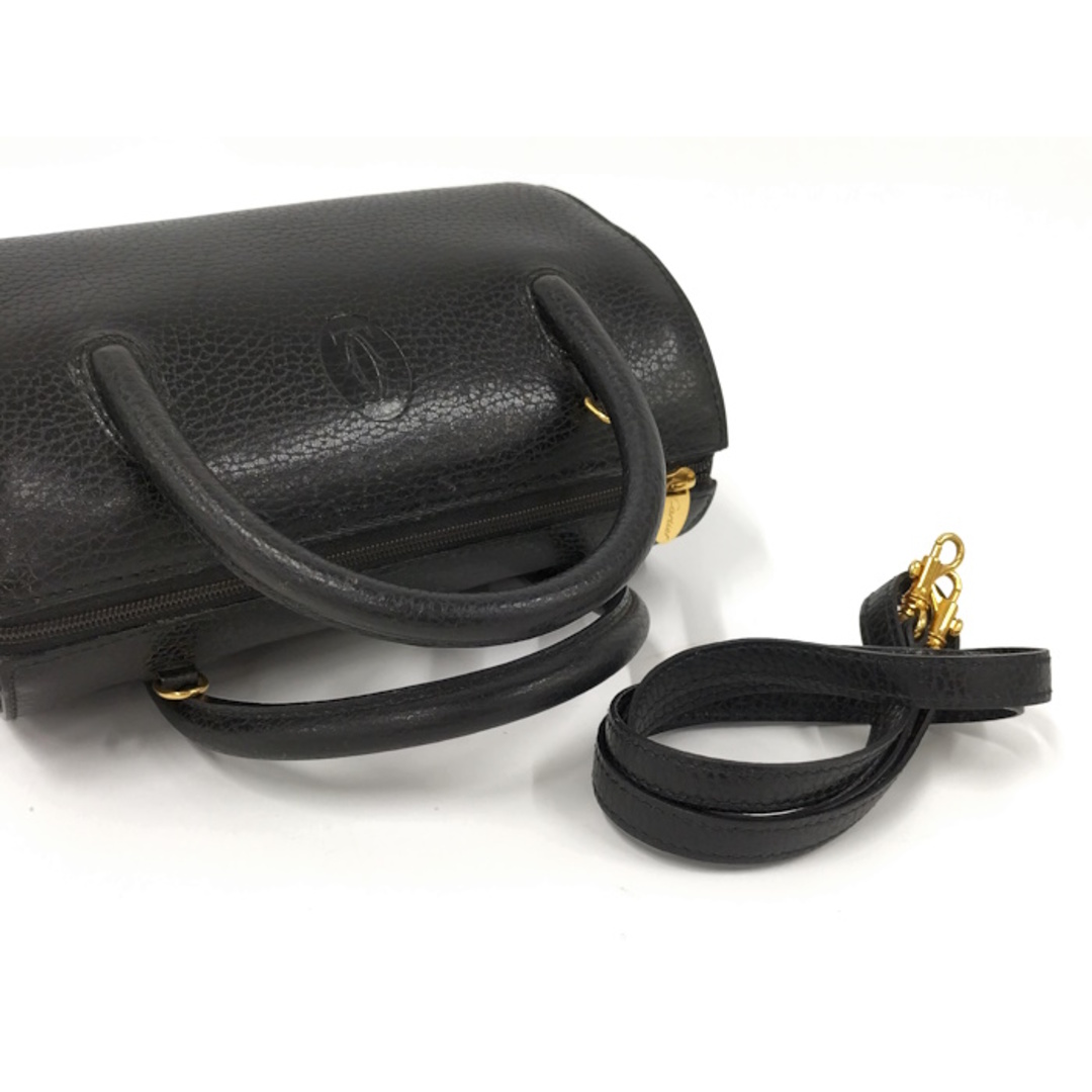 Cartier - Cartier 2WAY ミニボストンバッグ レザー ブラックの Cartier - Cartier 2WAY ミニボストンバッグ レザー ブラックの