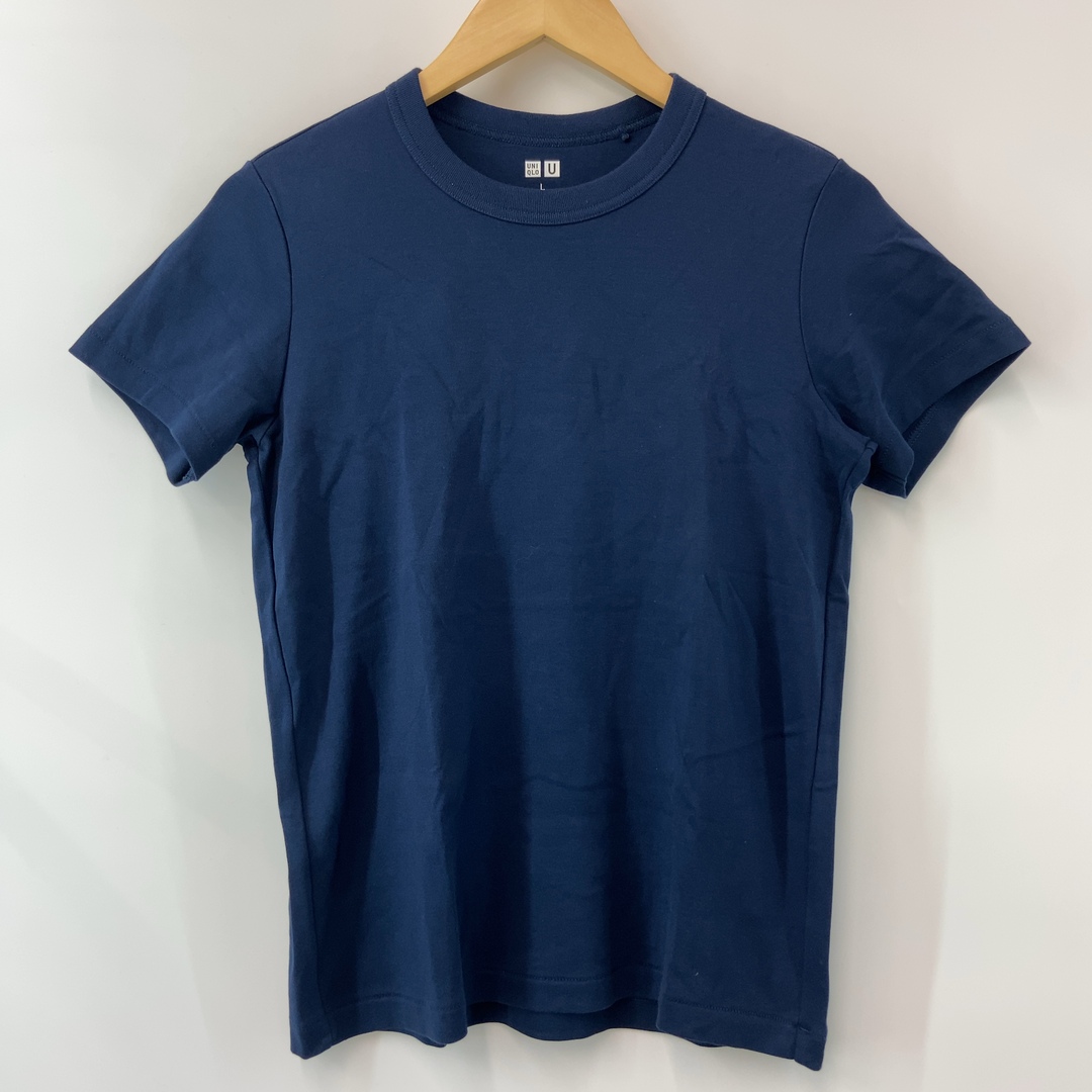 UNIQLO(ユニクロ)のUNIQLO レディース ユニクロ Tシャツ　半袖　ネイビー　無地 メンズのトップス(Tシャツ/カットソー(七分/長袖))の商品写真