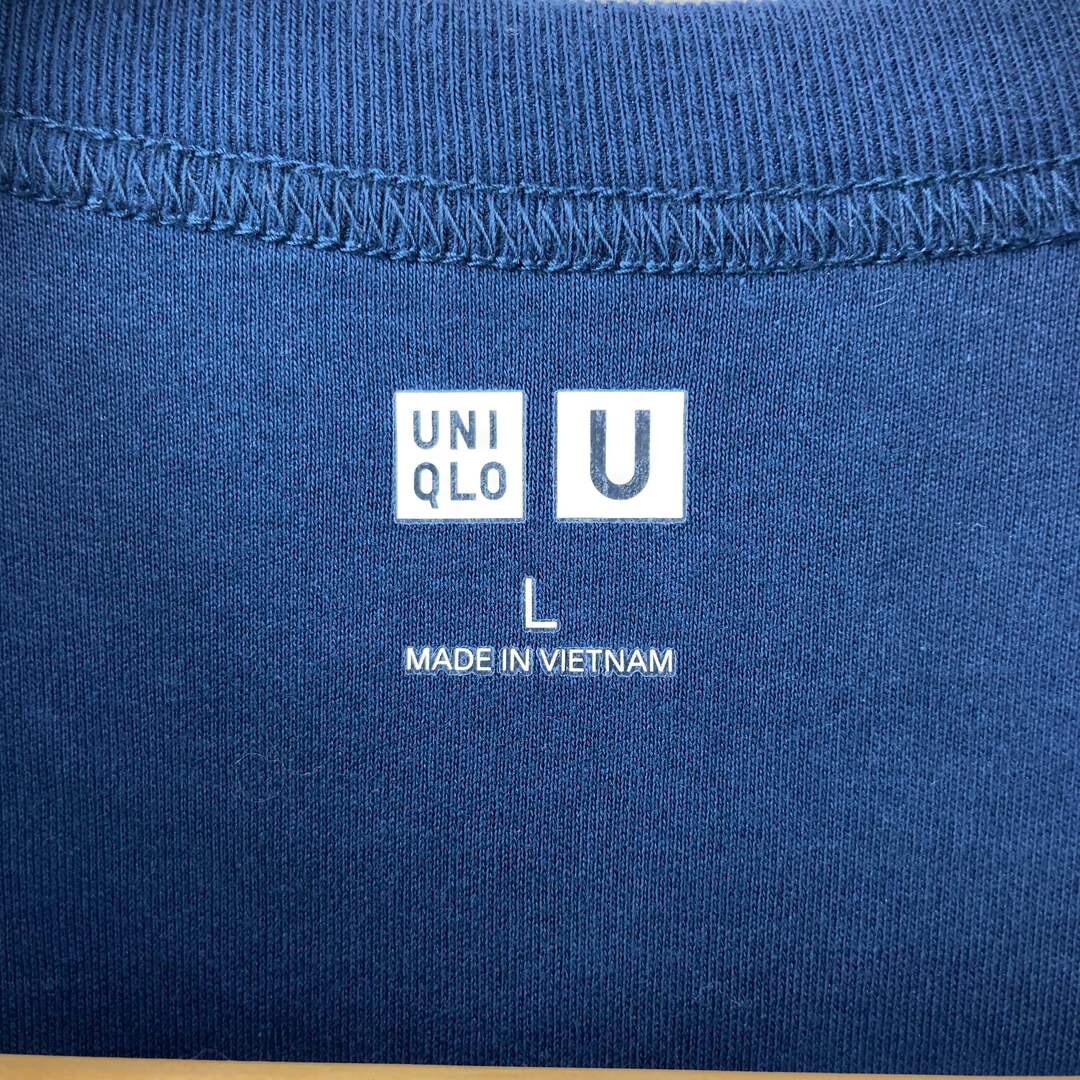 UNIQLO(ユニクロ)のUNIQLO レディース ユニクロ Tシャツ　半袖　ネイビー　無地 メンズのトップス(Tシャツ/カットソー(七分/長袖))の商品写真