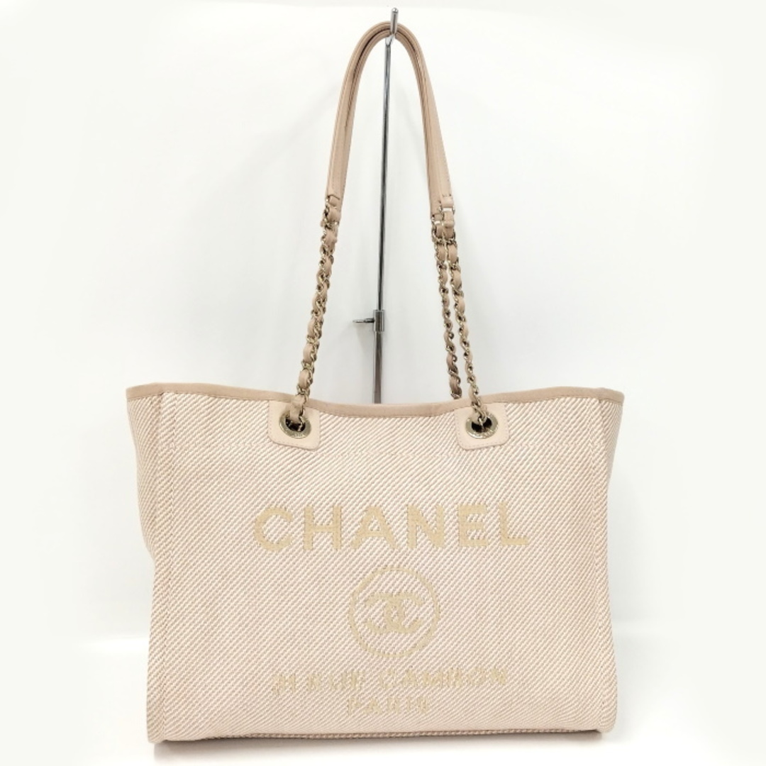 CHANEL - CHANEL ドーヴィルMM トートバッグ ココマーク キャンバスの