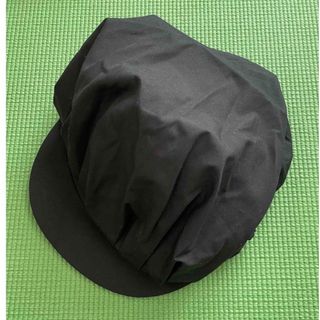 衛生キャップ　黒　衛生帽 調理師帽 コック帽 給食帽 厨房用帽子(その他)