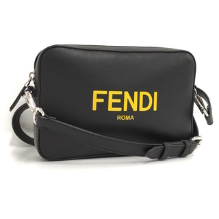 フェンディ(FENDI)のFENDI ショルダーバッグ カメラバッグ ロゴ レザー ブラック 7M0286(ショルダーバッグ)