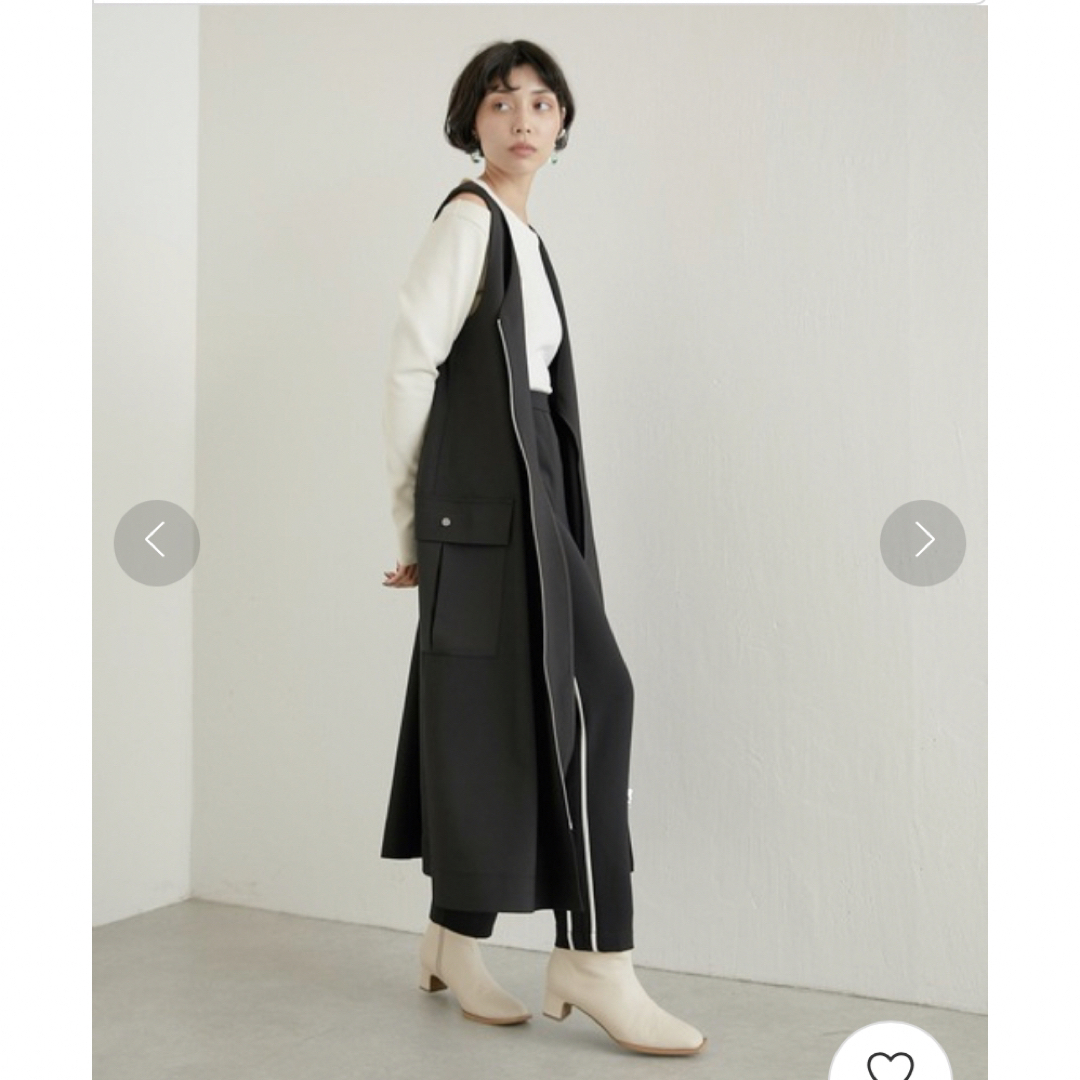 ear PAPILLONNER - 新品 イアパピヨネ ZIPベスト風ワンピース