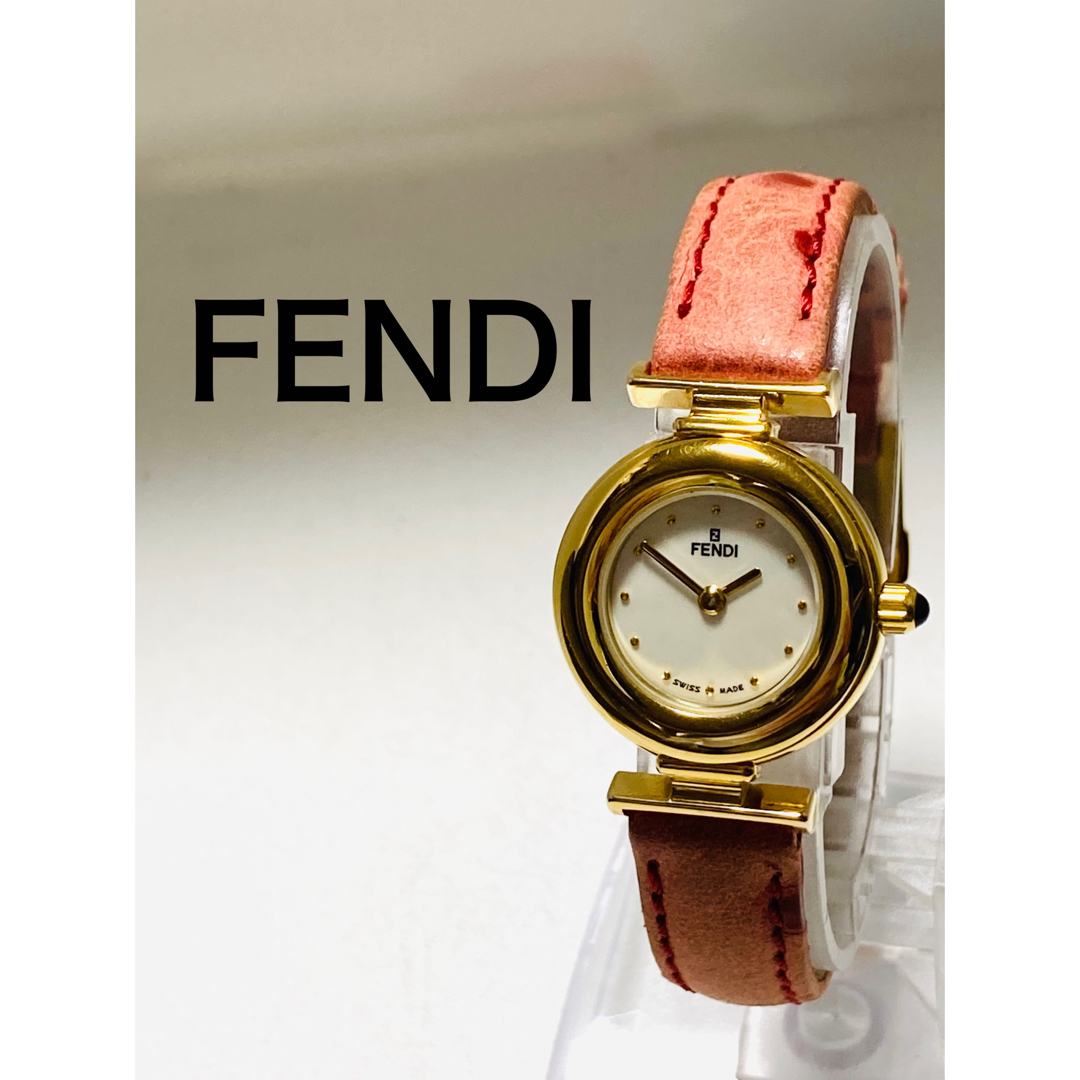 美品！　FENDI フェンディ　シェル　電池新品　ベルト純正　レディース腕時計腕時計