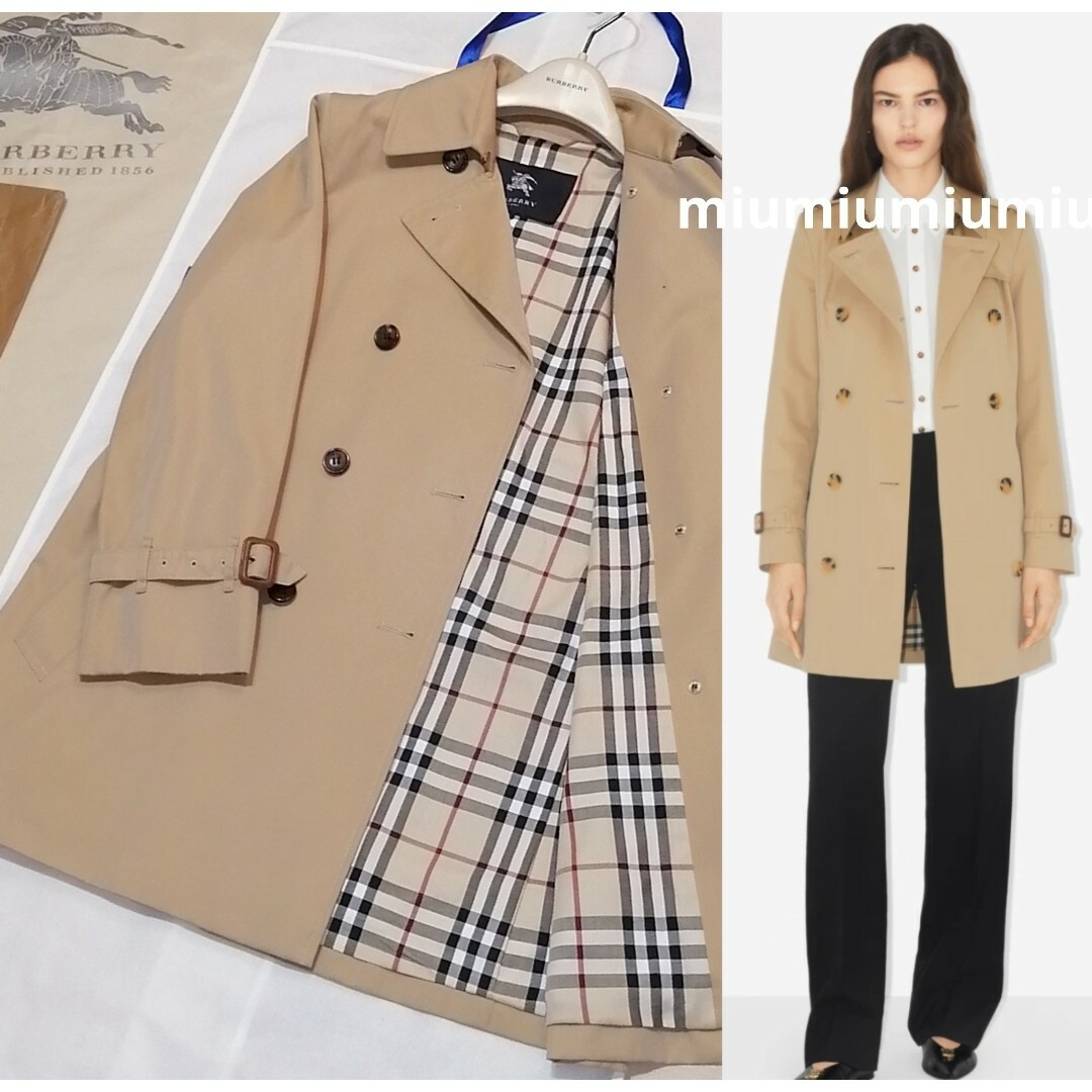 BURBERRY - 本物上質○美品○ ミドル丈トレンチコート バーバリー