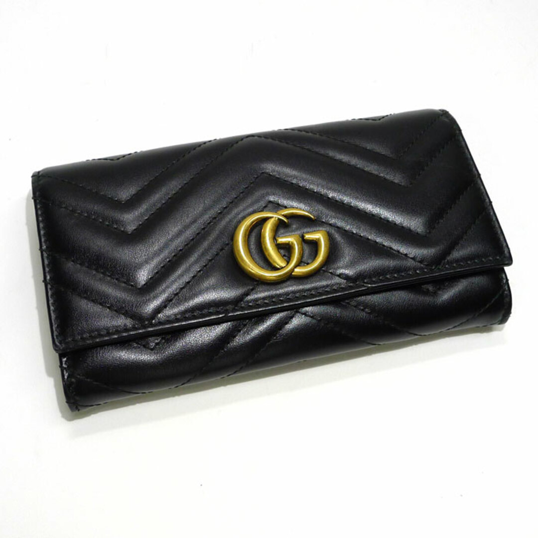 GUCCI - GUCCI GGマーモント コンチネンタルウォレット 二つ折り GUCCI - GUCCI GGマーモント コンチネンタルウォレット 二つ折り