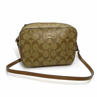 コーチ(COACH)のCOACH ショルダーバッグ シグネチャー カメラバッグ PVC レザー カーキ(ショルダーバッグ)