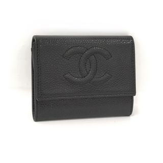 シャネル(CHANEL)のCHANEL カードケース 名刺入れ キャビアスキン ブラック(名刺入れ/定期入れ)