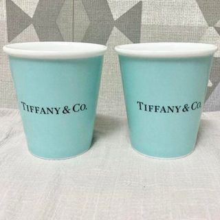 ティファニー(Tiffany & Co.)の【ティファニー】ボーンチャイナ2個セット箱無し(グラス/カップ)