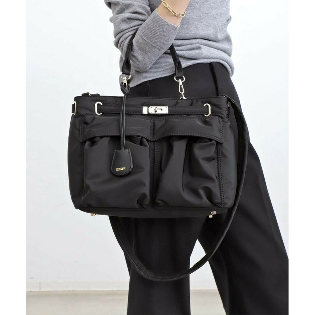 L'Appartement DEUXIEME CLASSE(アパルトモンドゥーズィエムクラス)のGOOD GRIEF Belted Shoulder Bag ブラック レディースのバッグ(ショルダーバッグ)の商品写真