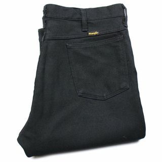 ラングラー(Wrangler)の90s Wranglerラングラー ランチャードレスジーンズ ポリエステルパンツ ブラック w36★65 スタプレ オールド フレア ブーツカット(スラックス)