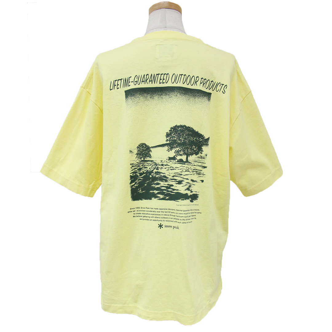 Snow Peak(スノーピーク)のsnow peak スノーピーク JOURNAL STANDARD ジャーナルスタンダード 別注 Tシャツ カットソー イエロー S トップス 半袖 プルオーバー クルーネック  ロゴ プリント コットン 綿 23春夏 【レディース】【中古】 レディースのトップス(Tシャツ(半袖/袖なし))の商品写真