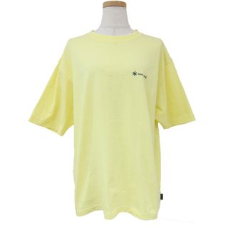 スノーピーク(Snow Peak)のsnow peak スノーピーク JOURNAL STANDARD ジャーナルスタンダード 別注 Tシャツ カットソー イエロー S トップス 半袖 プルオーバー クルーネック  ロゴ プリント コットン 綿 23春夏 【レディース】【中古】(Tシャツ(半袖/袖なし))