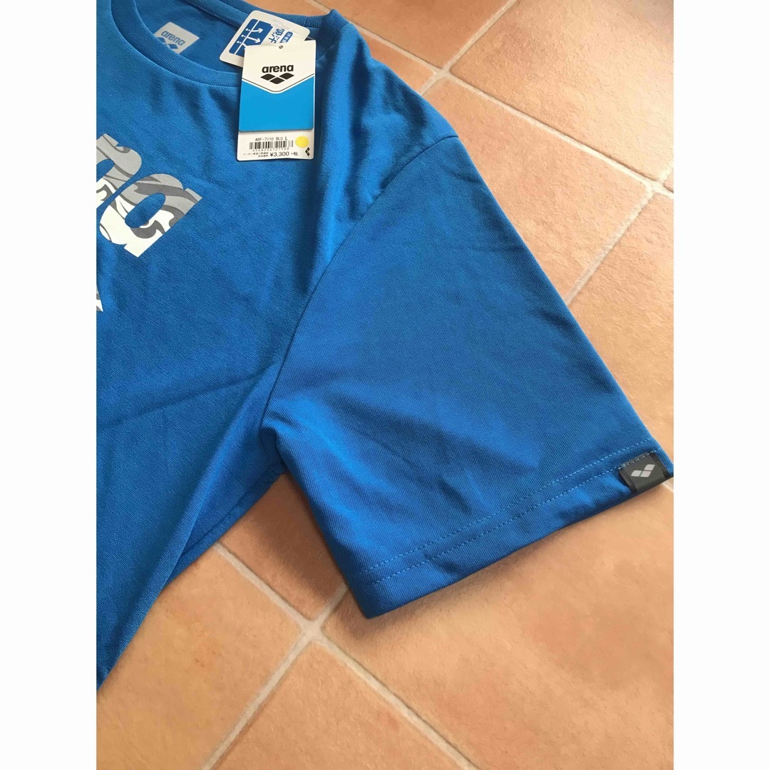 arena(アリーナ)の新品　アリーナ　半袖　Tシャツ  サイズL  メンズ  ブルー メンズのトップス(Tシャツ/カットソー(半袖/袖なし))の商品写真