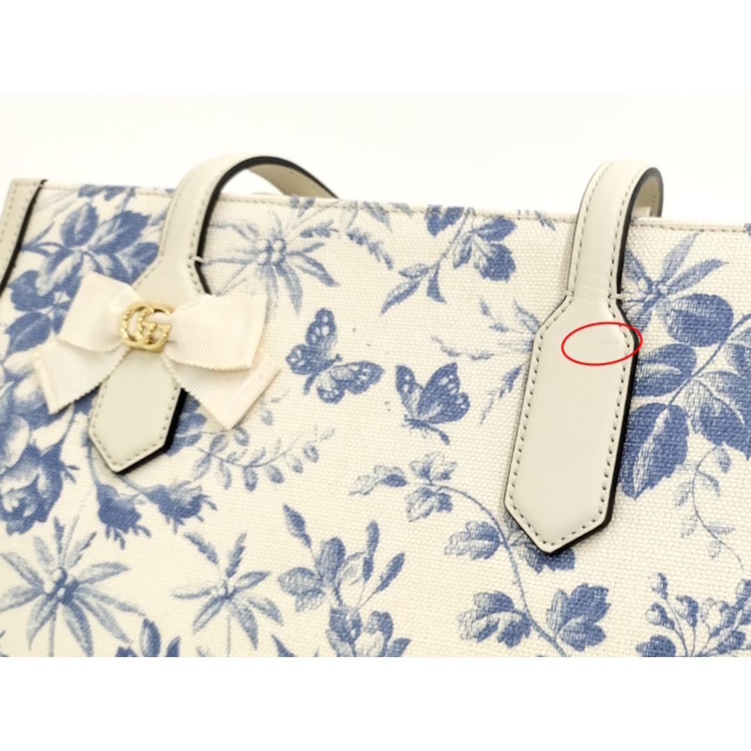 Gucci(グッチ)のGUCCI トートバッグ ハーバリウムプリント GGリボン GGマーモント レディースのバッグ(トートバッグ)の商品写真