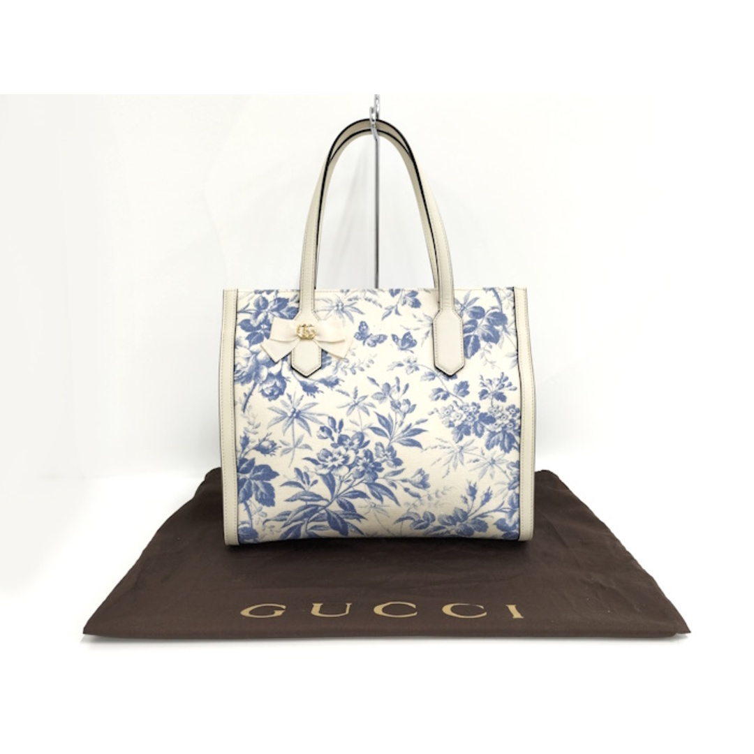 Gucci(グッチ)のGUCCI トートバッグ ハーバリウムプリント GGリボン GGマーモント レディースのバッグ(トートバッグ)の商品写真