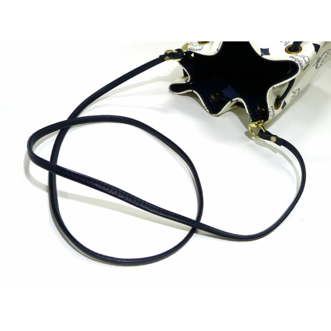 MCM - MCM 巾着 ショルダーバッグ ヴィセトス PVC ホワイト MCM - MCM 巾着 ショルダーバッグ ヴィセトス PVC ホワイト