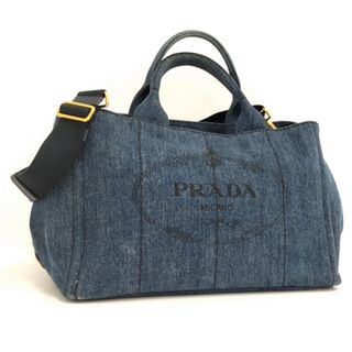 プラダ(PRADA)のPRADA カナパ トートバッグ 2WAYショルダーバッグ デニム ブルー(その他)