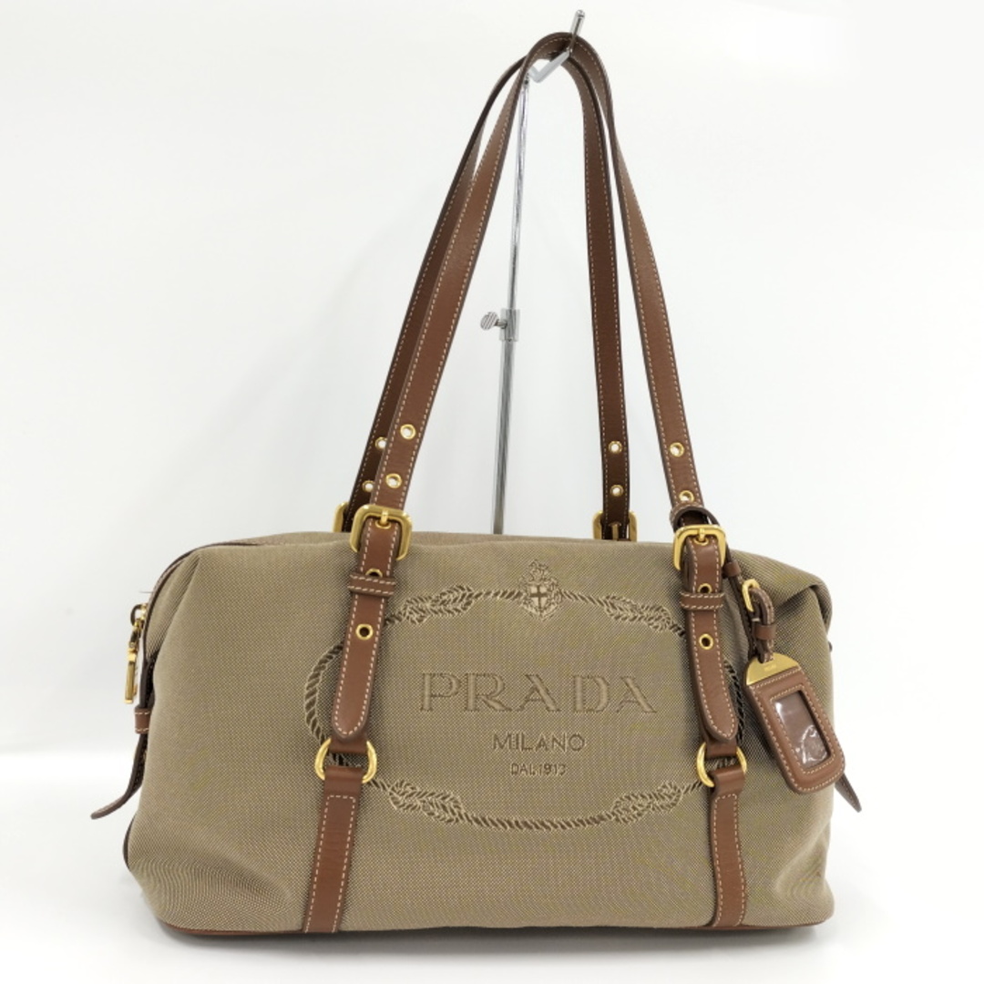 PRADA - PRADA ミニボストンバッグ ジャガード キャンバス PRADA - PRADA ミニボストンバッグ ジャガード キャンバス