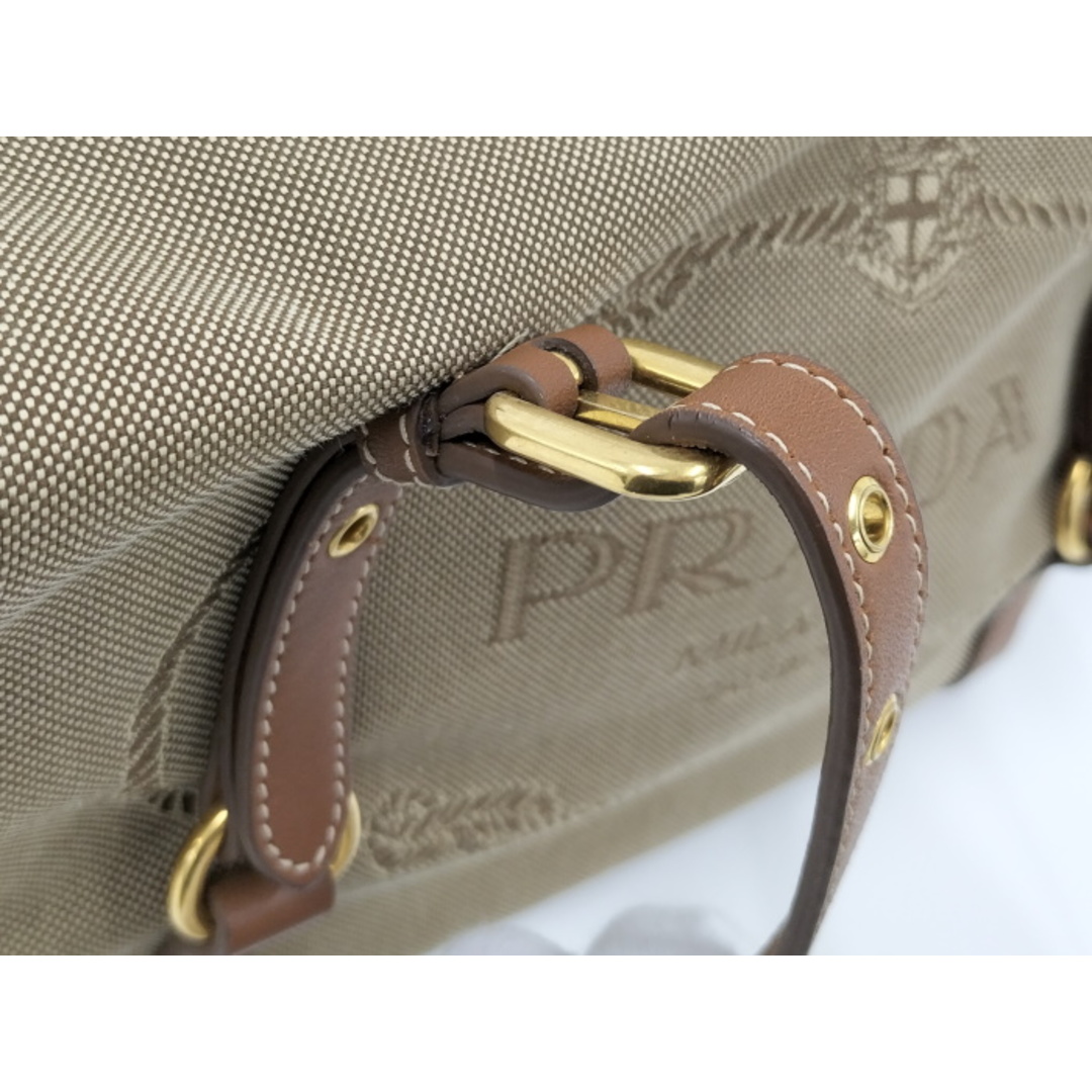 PRADA - PRADA ミニボストンバッグ ジャガード キャンバス PRADA - PRADA ミニボストンバッグ ジャガード キャンバス